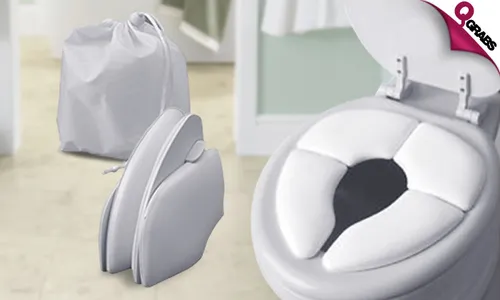 Foldable & Portable Padded Toilet Seat for Kids!